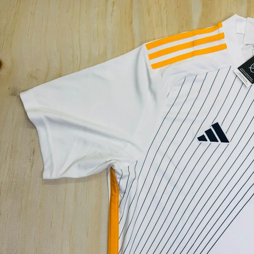 NEW LA Galaxy Adidas 24/25 Home Soccer Jersey White Mens Sz XL Slim Fit HZ6220